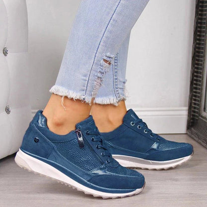 Relaxed Zip-up comfort sneakers for women | Gavriel
