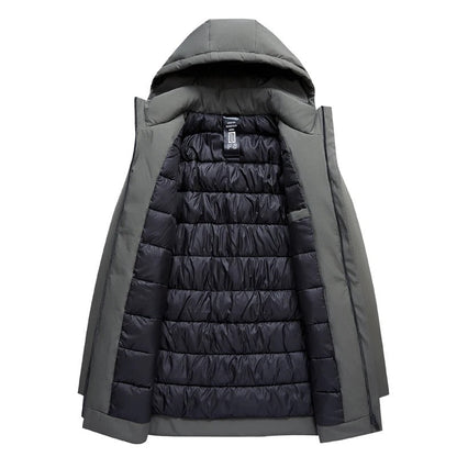 Slate Warm hooded winter parka for men | Mario