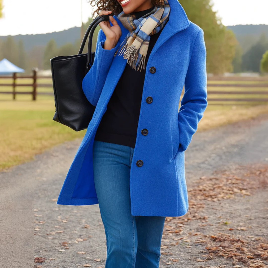 Awake Classic Button Front Heritage Coat For Women | Emilia