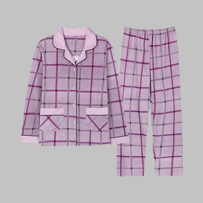 Layered Cozy Long Sleeve Top And Trousers Lounge Set For Women | Serelune