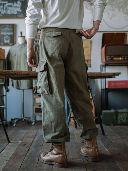 Glittering Heritage Utility Trousers with Reinforced Details for Men | Owen