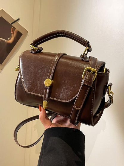 Memorable Trendy Contrast Stitching Small Square Shoulder Bag For Women | Liorenna