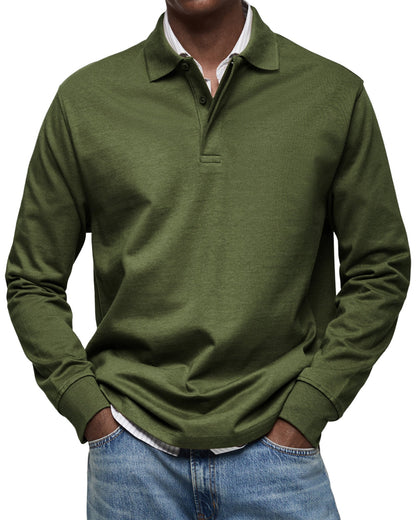 Riviera Classic Long Sleeve Polo Shirt For Men | Tristan