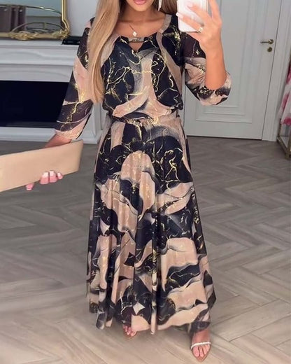 Crisp Printed Maxi Dress For Women | Amelisse