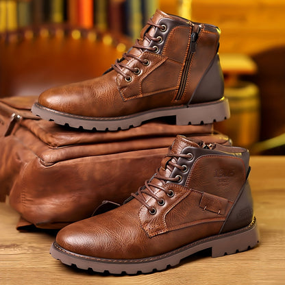 Welcoming Vintage lace-up boots with timeless silhouette for men | Daniel