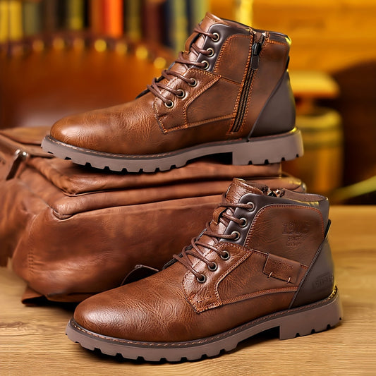 Welcoming Vintage lace-up boots with timeless silhouette for men | Daniel