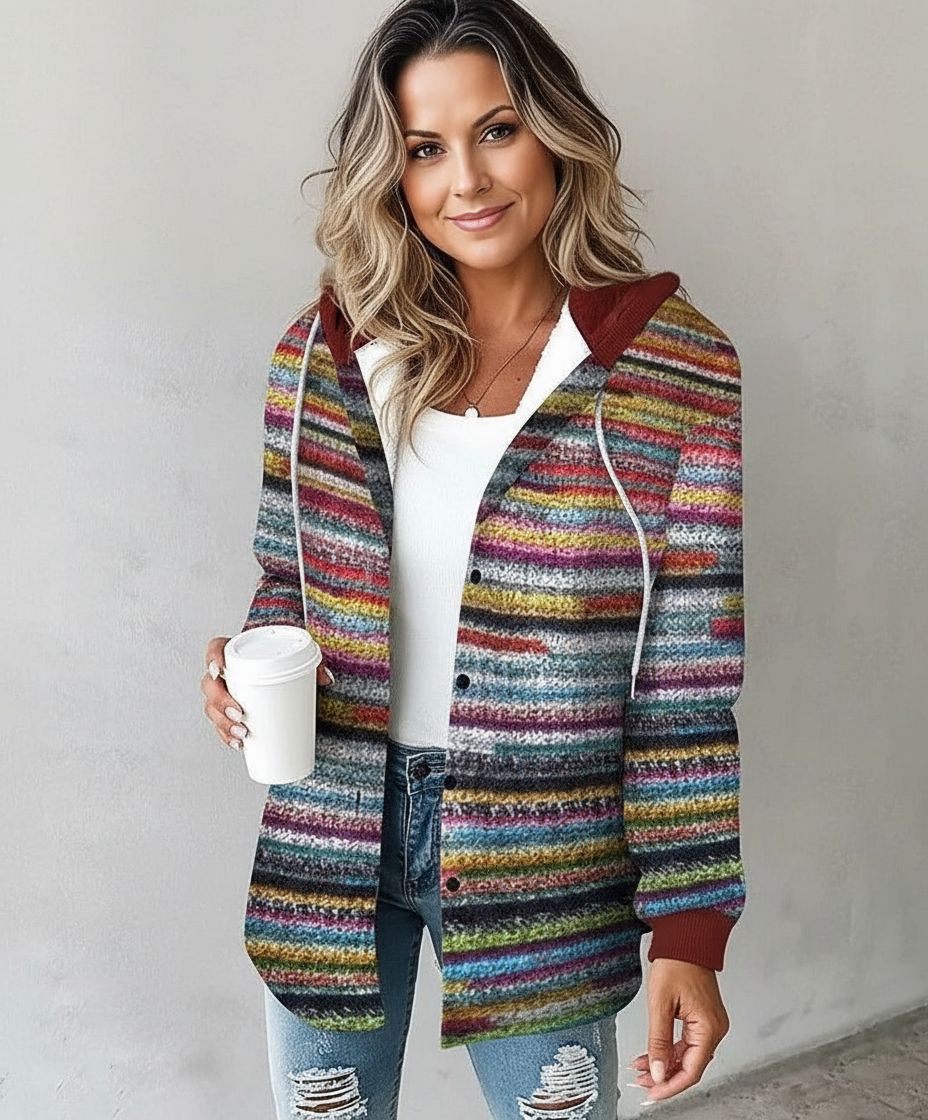 Real Plaid Hooded Coat for Women | Brielle