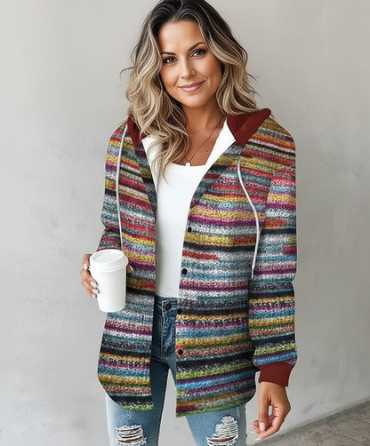 Real Plaid Hooded Coat for Women | Brielle