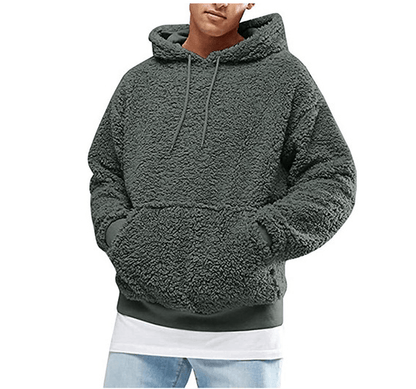 Quick Fluffy teddy hoodie with hood for men | Arvid