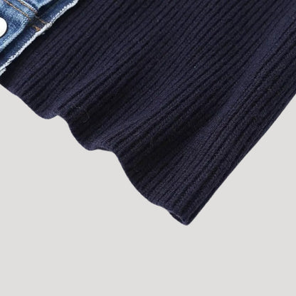 Hillside Knit cardigan with contrast trim for women | Selene