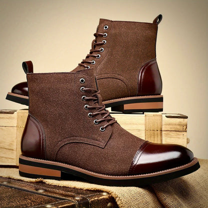 Raw Oxford Style Lace Up Boots For Men | Harrington