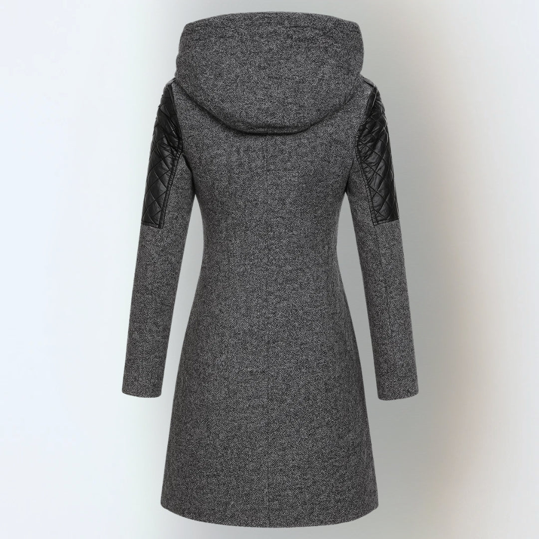 Smart Long Hooded Zip Jacket For Women | Maristella