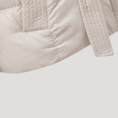 Valley Belted hooded puffer jacket for women | Elara