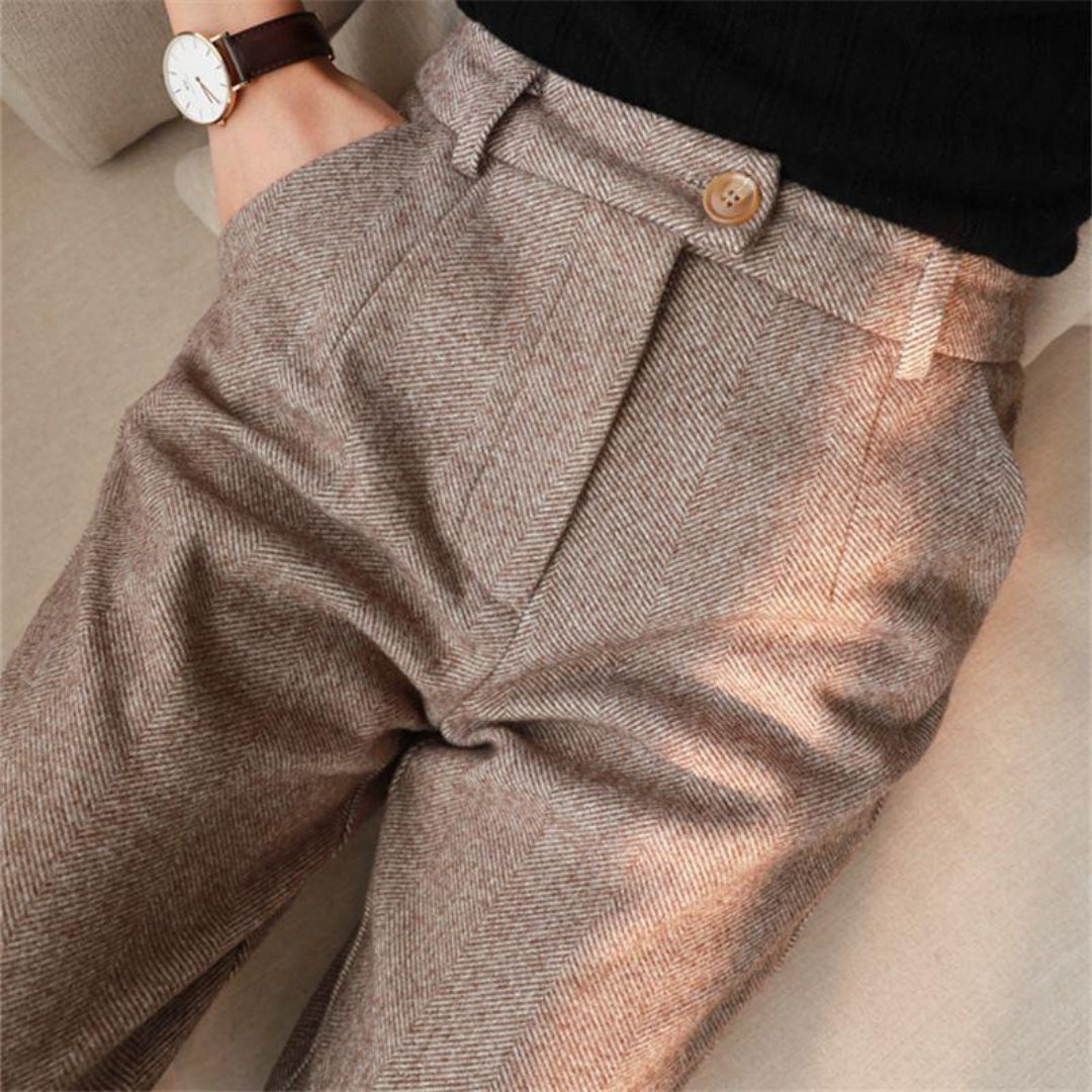 Harbour Heritage herringbone tailored trousers for men | Alden
