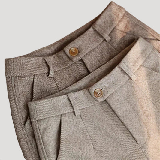 Harbour Heritage herringbone tailored trousers for men | Alden