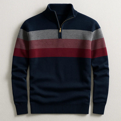 Wise Stripe Quarter-Zip Sweater For Men | Ronan