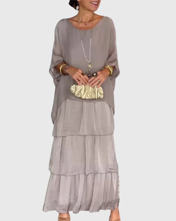 Happy Long flowing elegant dress for women | Clara