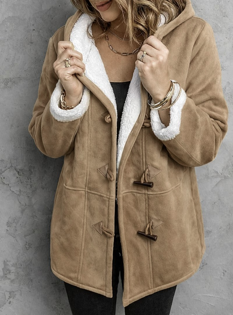 Parisian Hooded Toggle Long Coat For Women | Amanda