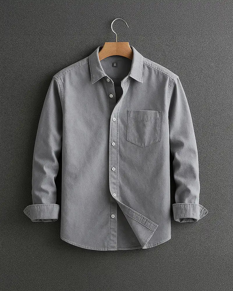 Indigo Classic Button Down Shirt for Men | Rafael