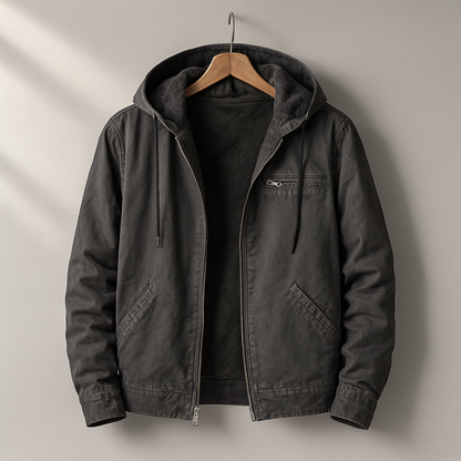 Mesmerizing Lined Hooded Utility Jacket For Men | Branton