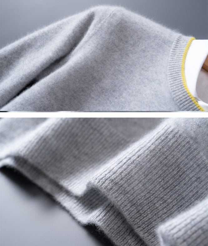 True Contrast Trim Crew Neck Sweater for Men | Hartley