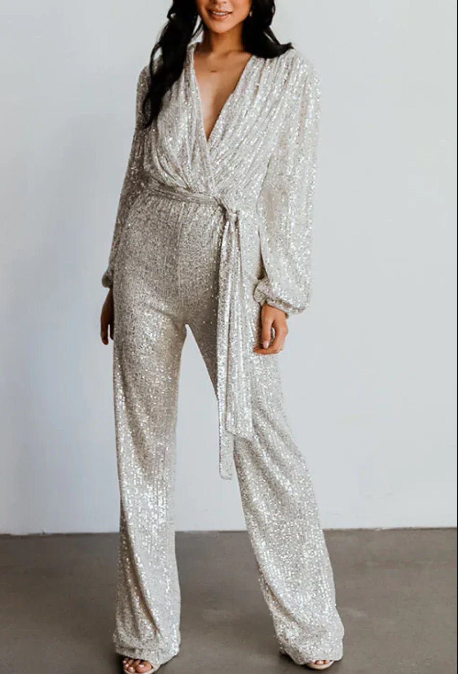 Bloomsbury Elegant belted jumpsuit for women | Isabella