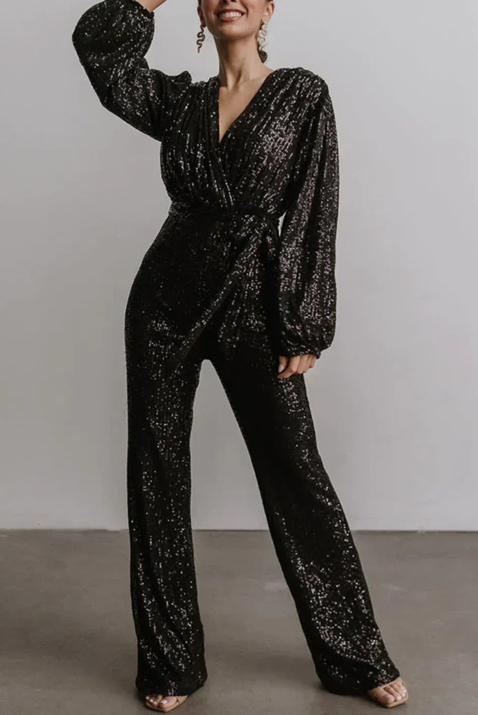 Bloomsbury Elegant belted jumpsuit for women | Isabella