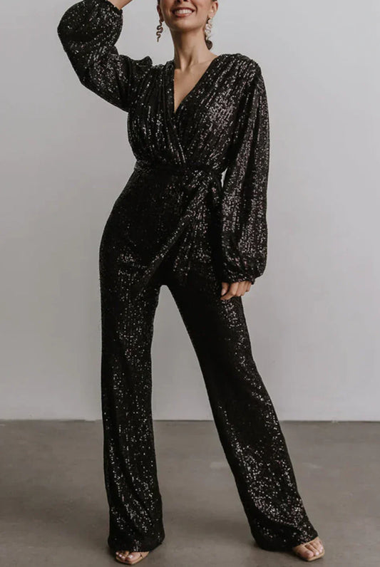 Bloomsbury Elegant belted jumpsuit for women | Isabella
