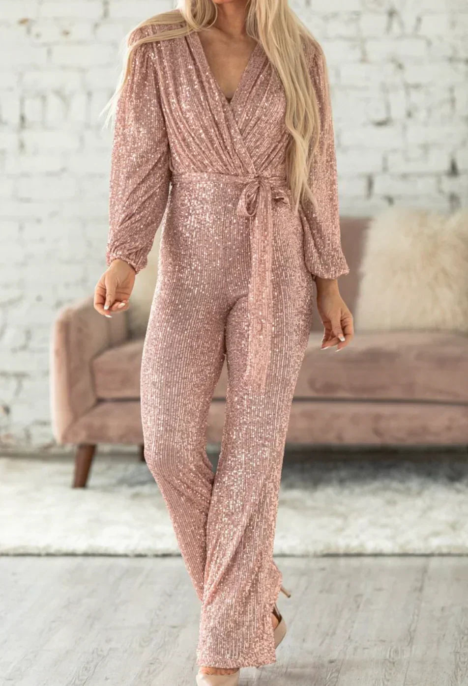 Bloomsbury Elegant belted jumpsuit for women | Isabella