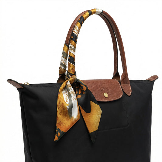 Leuven Equestrian silk scarf bag accessory for women