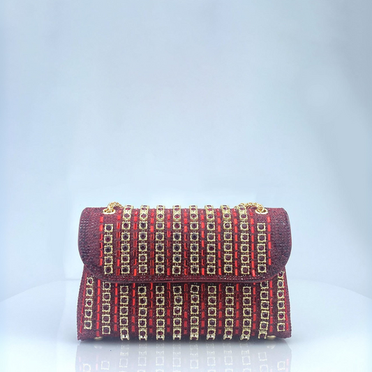 Hillside Chain Strap Embellished Shoulder Bag For Women | Alessia