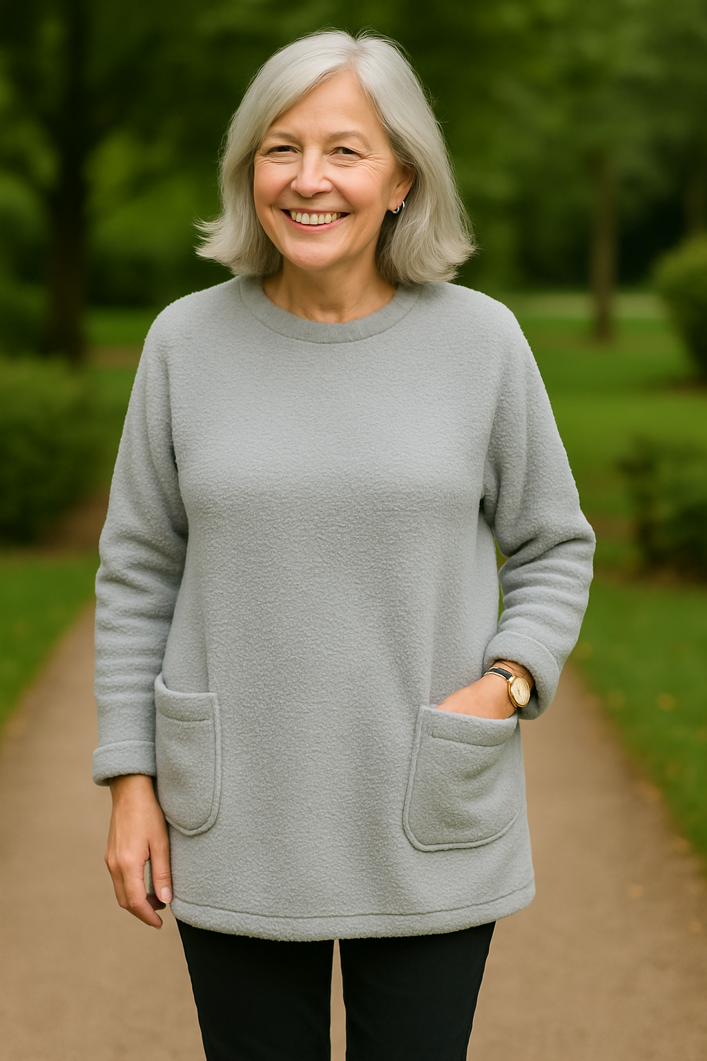 Rich Comfort teddy fleece sweater for women | Lucy