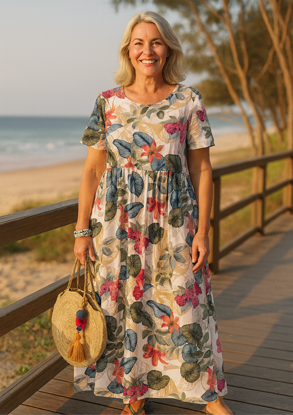 Aesthetic Floral maxi dress for women | Masie