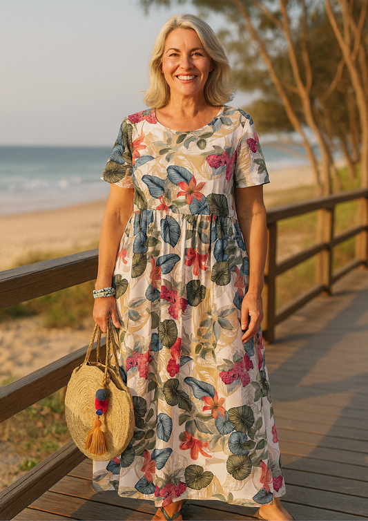Aesthetic Floral maxi dress for women | Masie