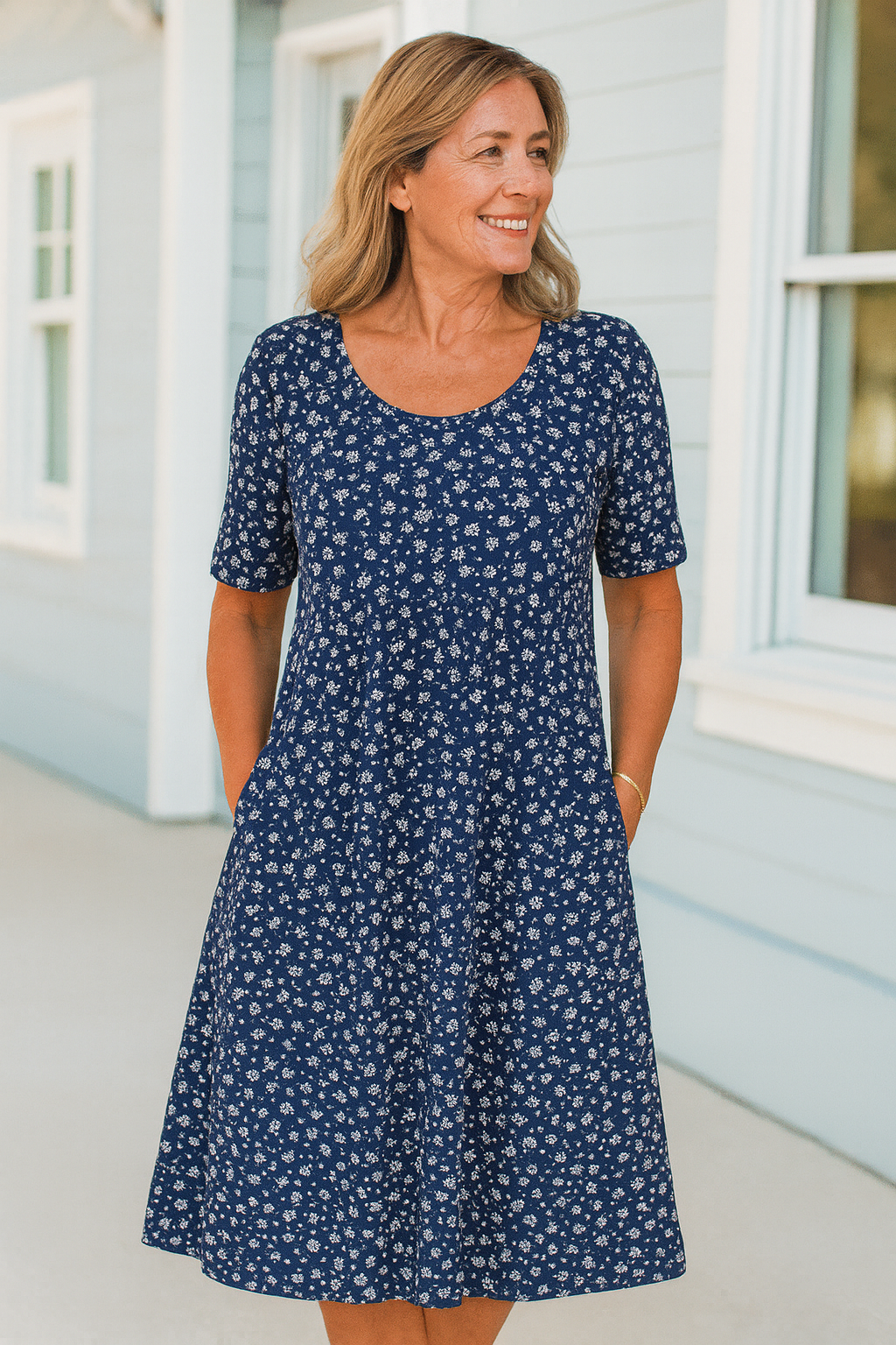 Picturesque Floral midi dress for women | Maribelle