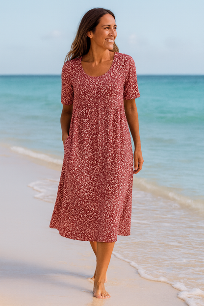 Picturesque Floral midi dress for women | Maribelle