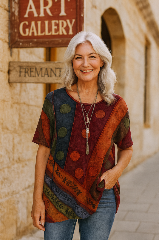 Gorgeous Artistic relaxed top for women | Calla