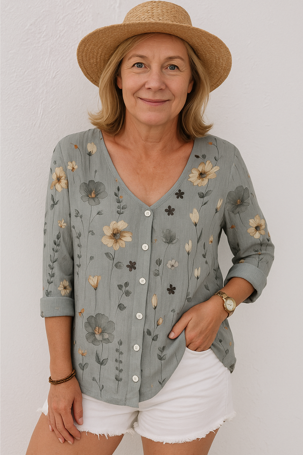 Peaceful Floral everyday top for women | June