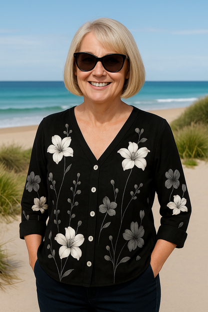 Peaceful Floral everyday top for women | June