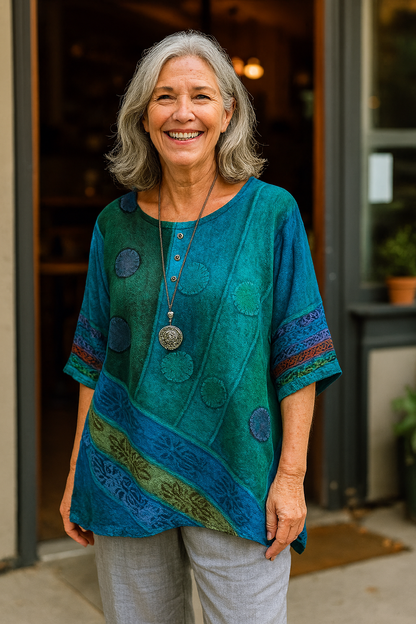 Antique Artistic relaxed top for women | Ysolde