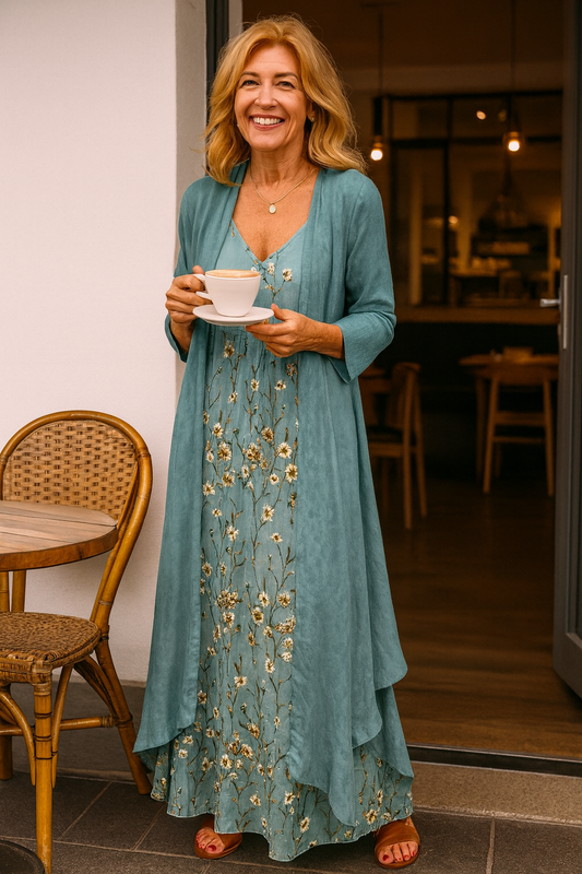 Understated Elegant two-piece maxi set for women | Mariselle