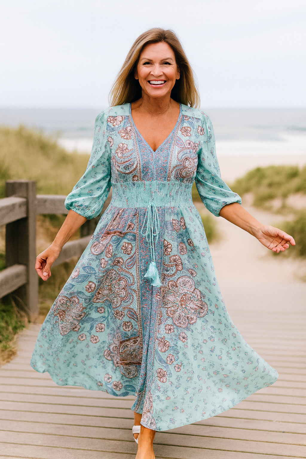 Vibrant Bohemian maxi dress for women | Kiama