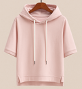 Adorable Short Sleeve Hooded Top For Women | Brielle