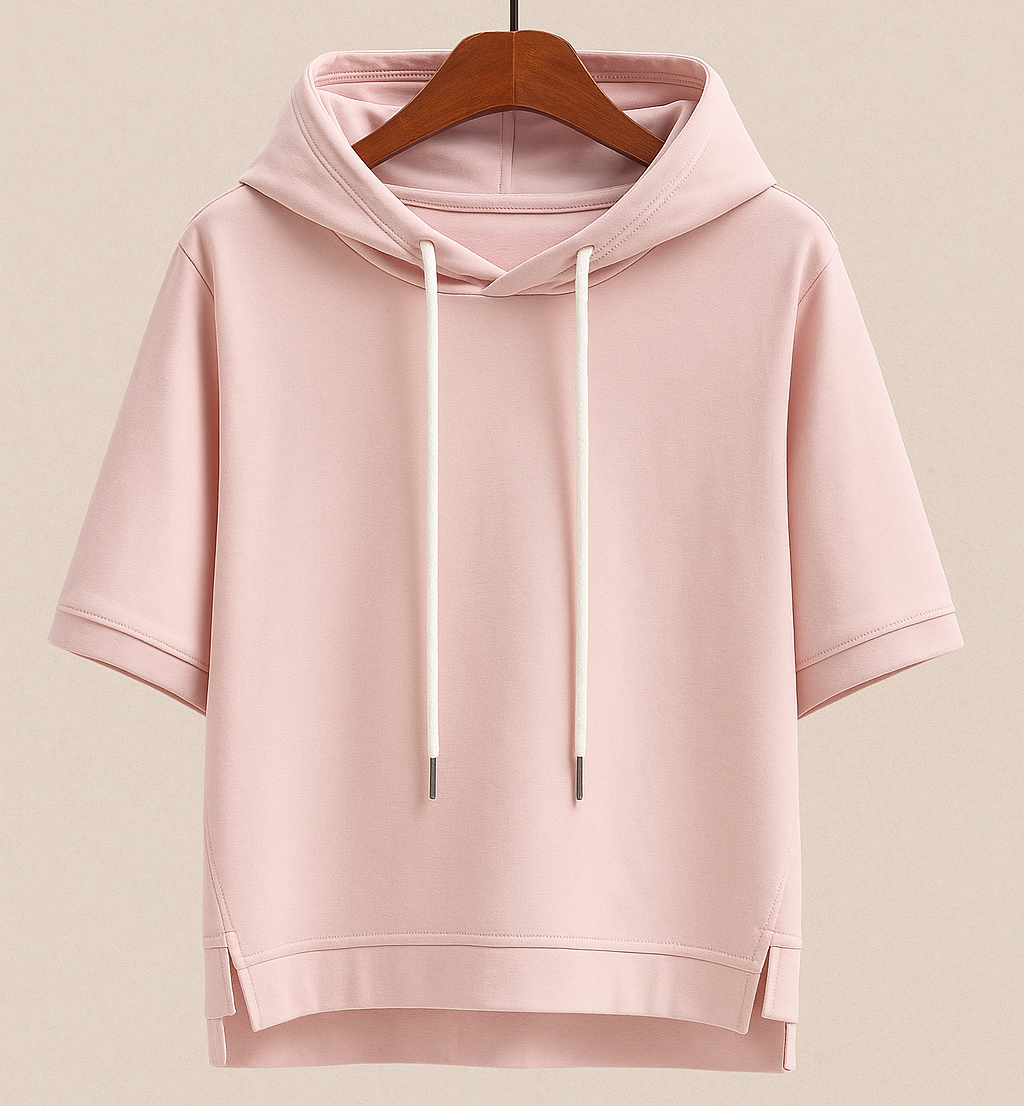 Adorable Short Sleeve Hooded Top For Women | Brielle