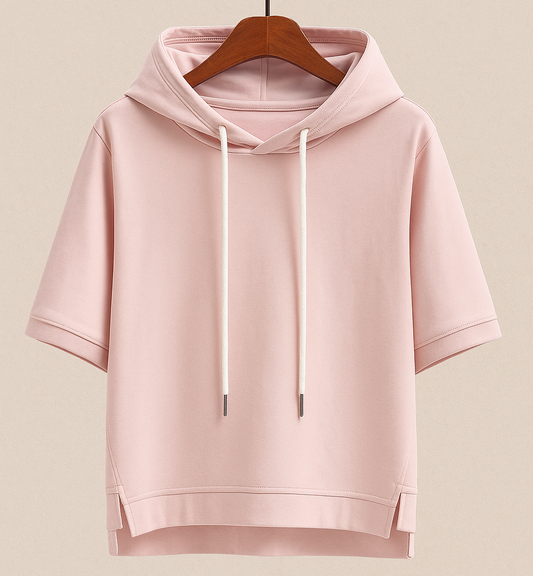 Adorable Short Sleeve Hooded Top For Women | Brielle