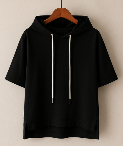 Adorable Short Sleeve Hooded Top For Women | Brielle