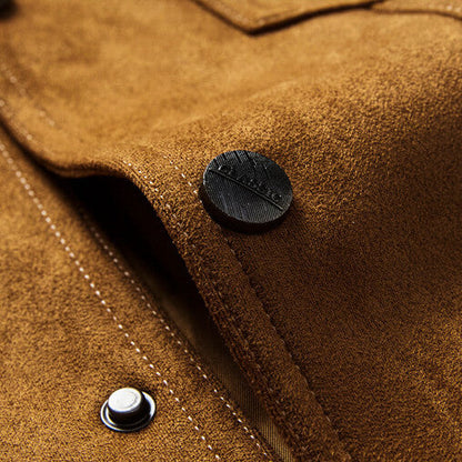 Wool Retro Button Front Jacket For Men | Hudson