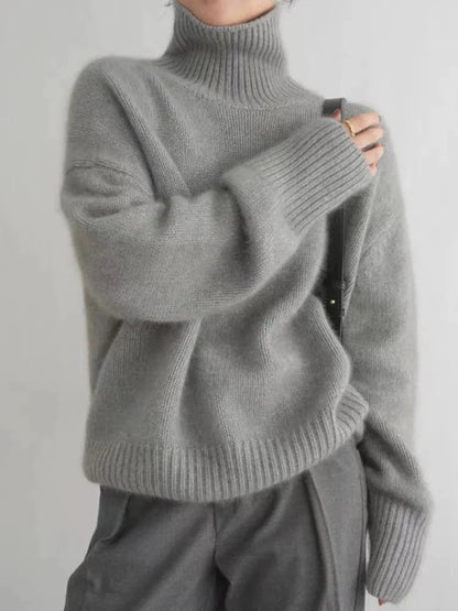 Sweet High Neck Knit Sweater For Women | Seraphina