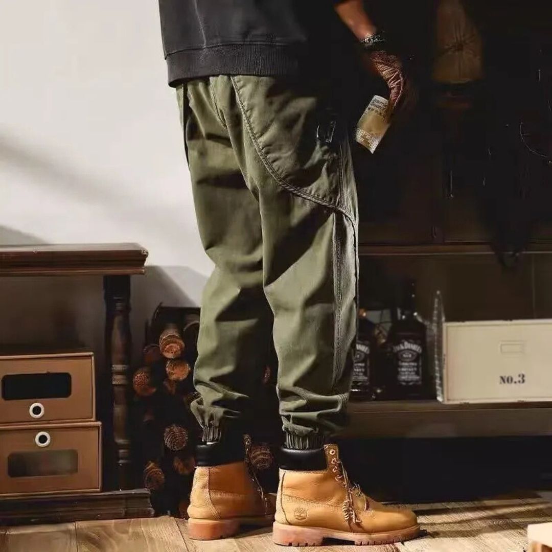 Painted Tapered Utility Cargo Trousers for Men | Railey