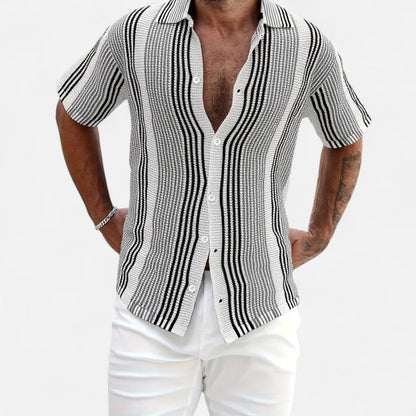 Midnight Button-front shirt for warm days for men | Elias